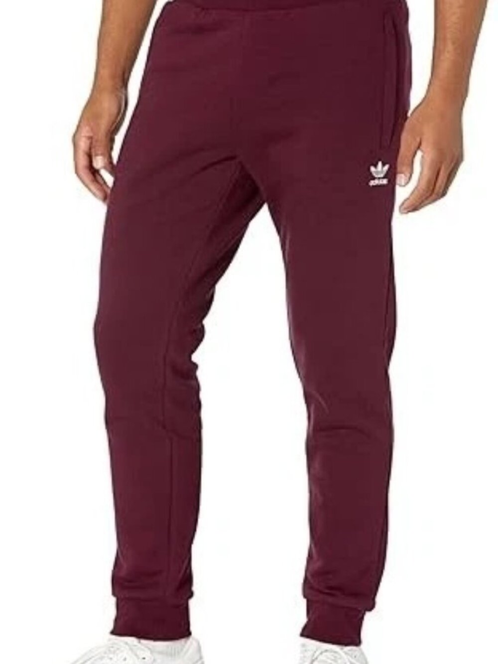 NWT Adidas Originals Men's Trefoil Essentials Pants Maroon Size S